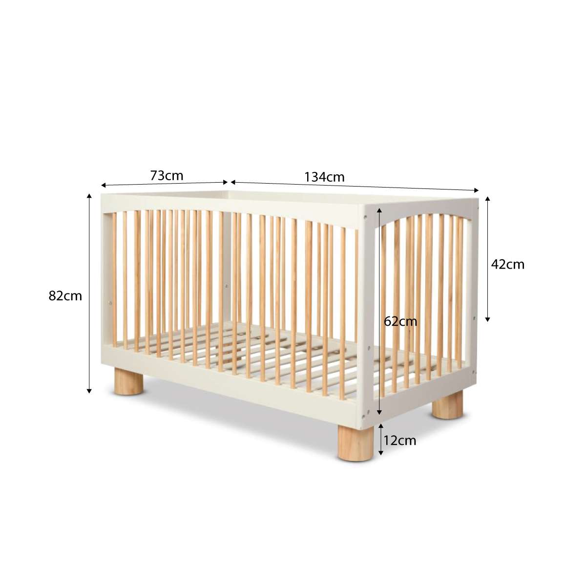 Addison Cot - Putty/Natural