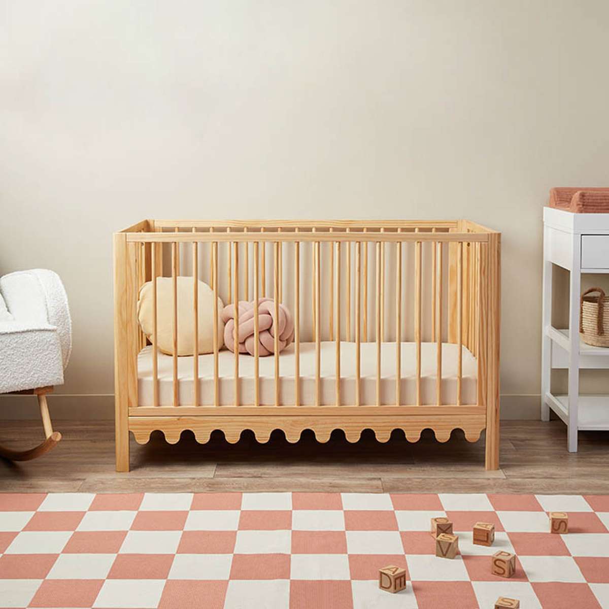 Kobie Checkerboard Rug - Rust