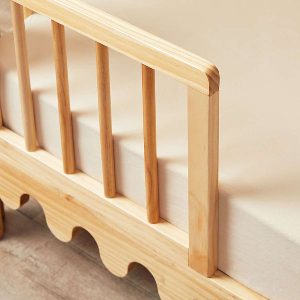 Luan Cot Toddler Half Frames - Natural