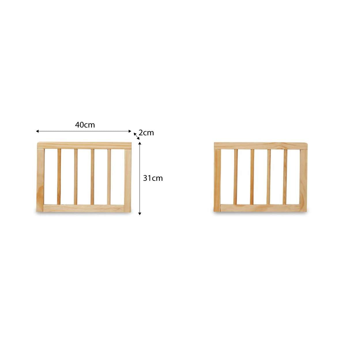 Luan Cot Toddler Half Frames - Natural