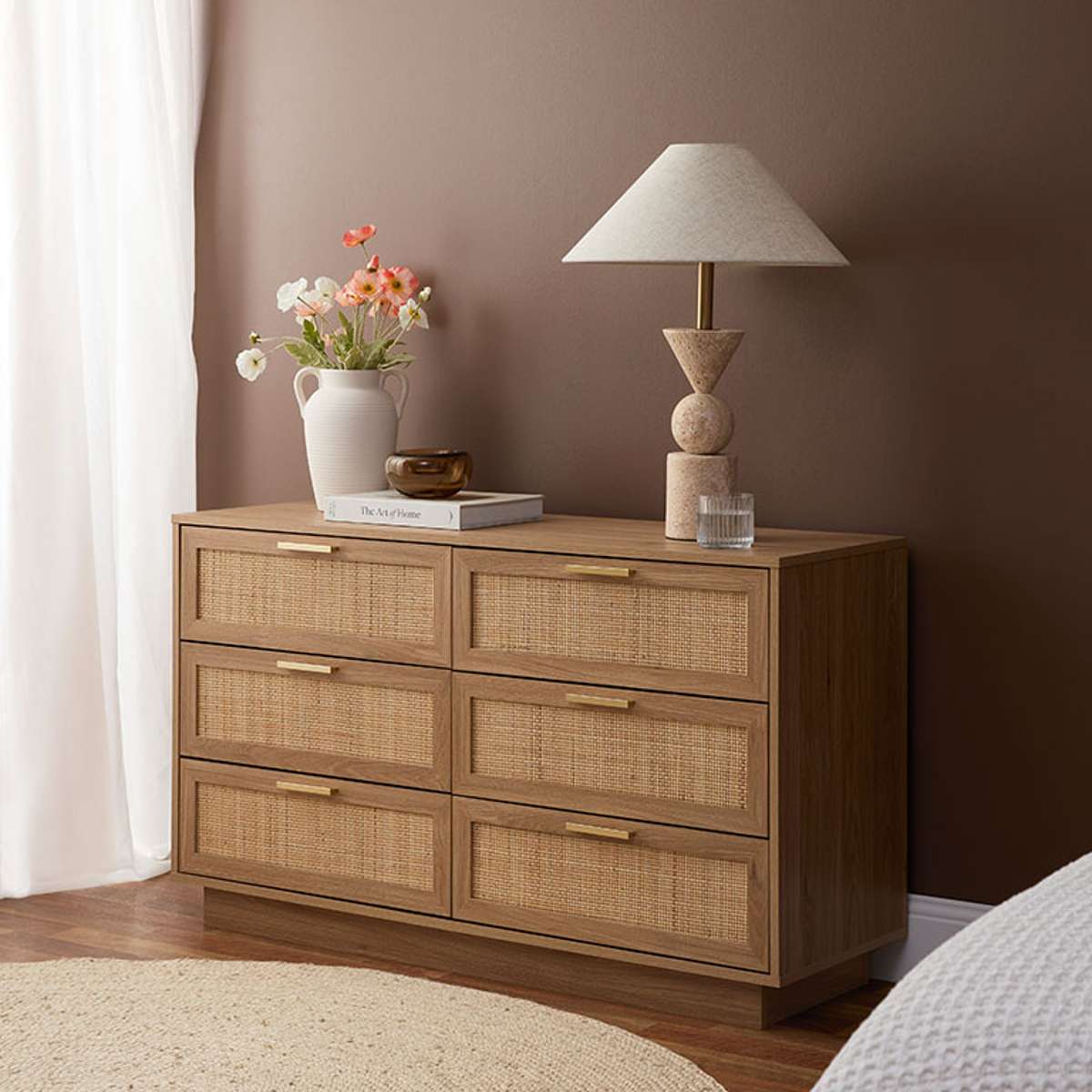 Noosa Rattan Six Drawer - Natural