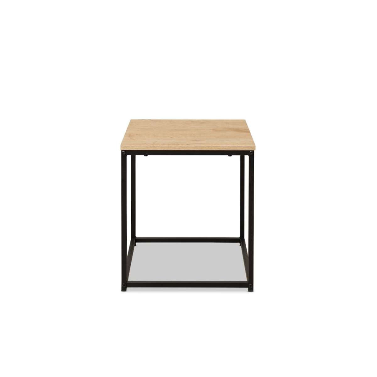 Reese Coffee and Side Table Set - Natural/Black