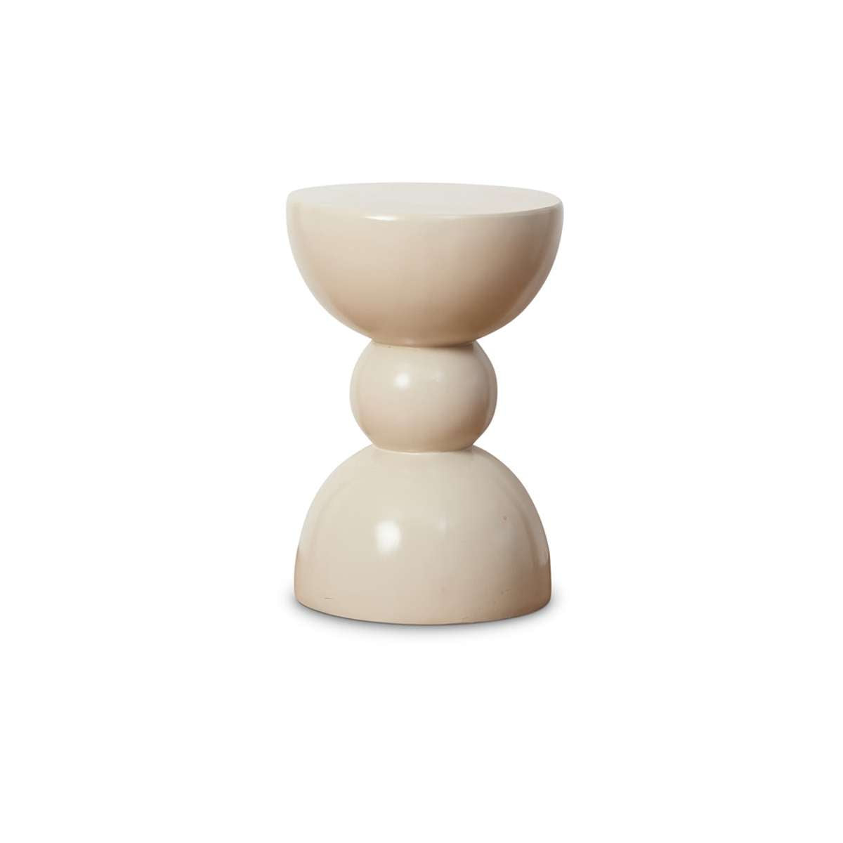 Emilio Outdoor Side Table - Beige Gloss