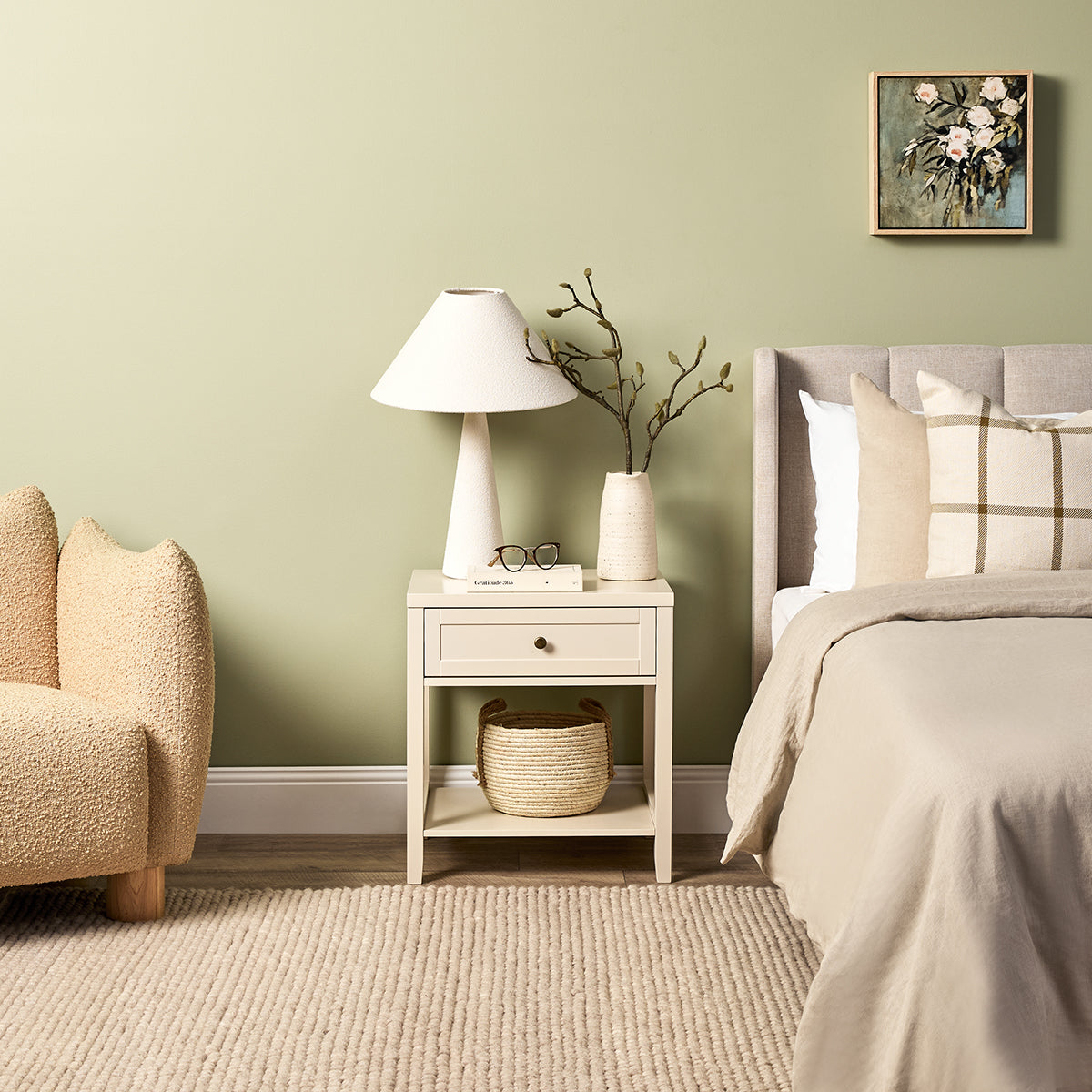 Cove Bedside Table - Beige