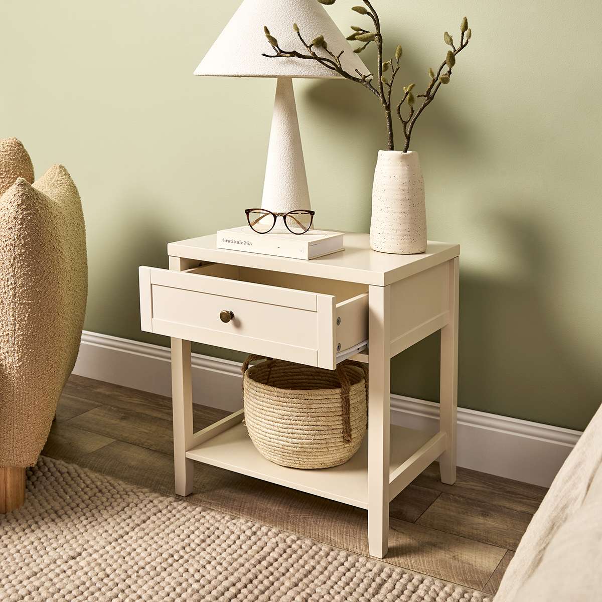 Cove Bedside Table - Beige