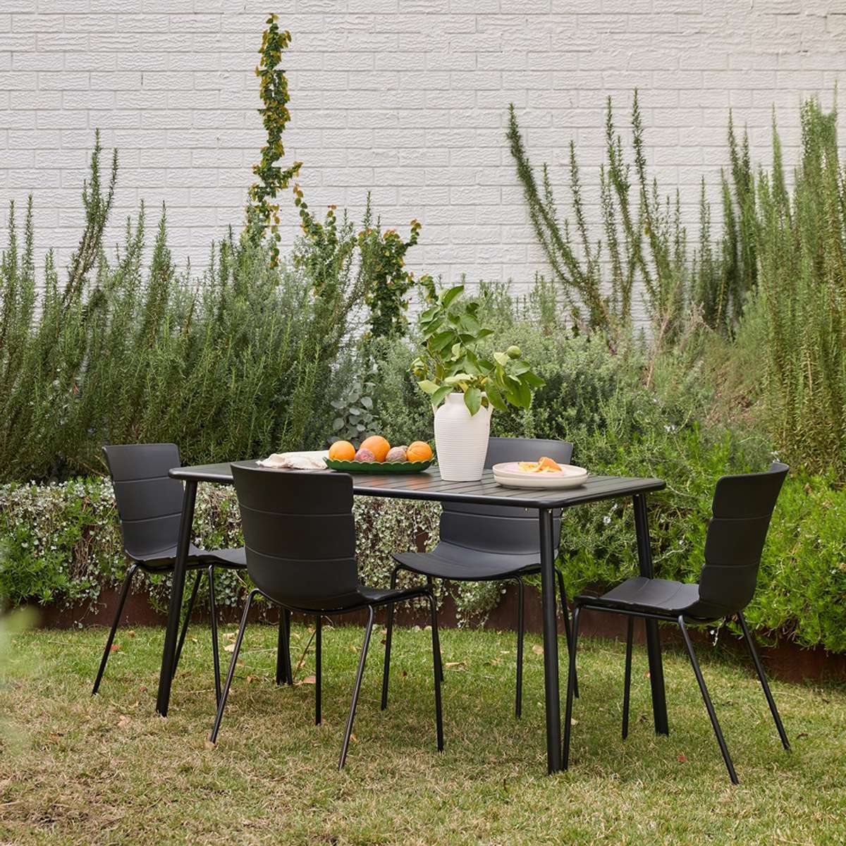Ravello Outdoor Dining Chair - Set of Two - Black