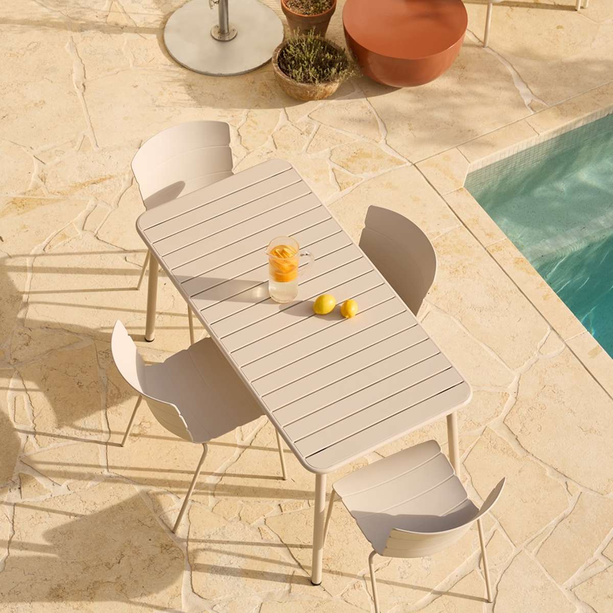 Ravello Outdoor Five Piece Dining Set Beige
