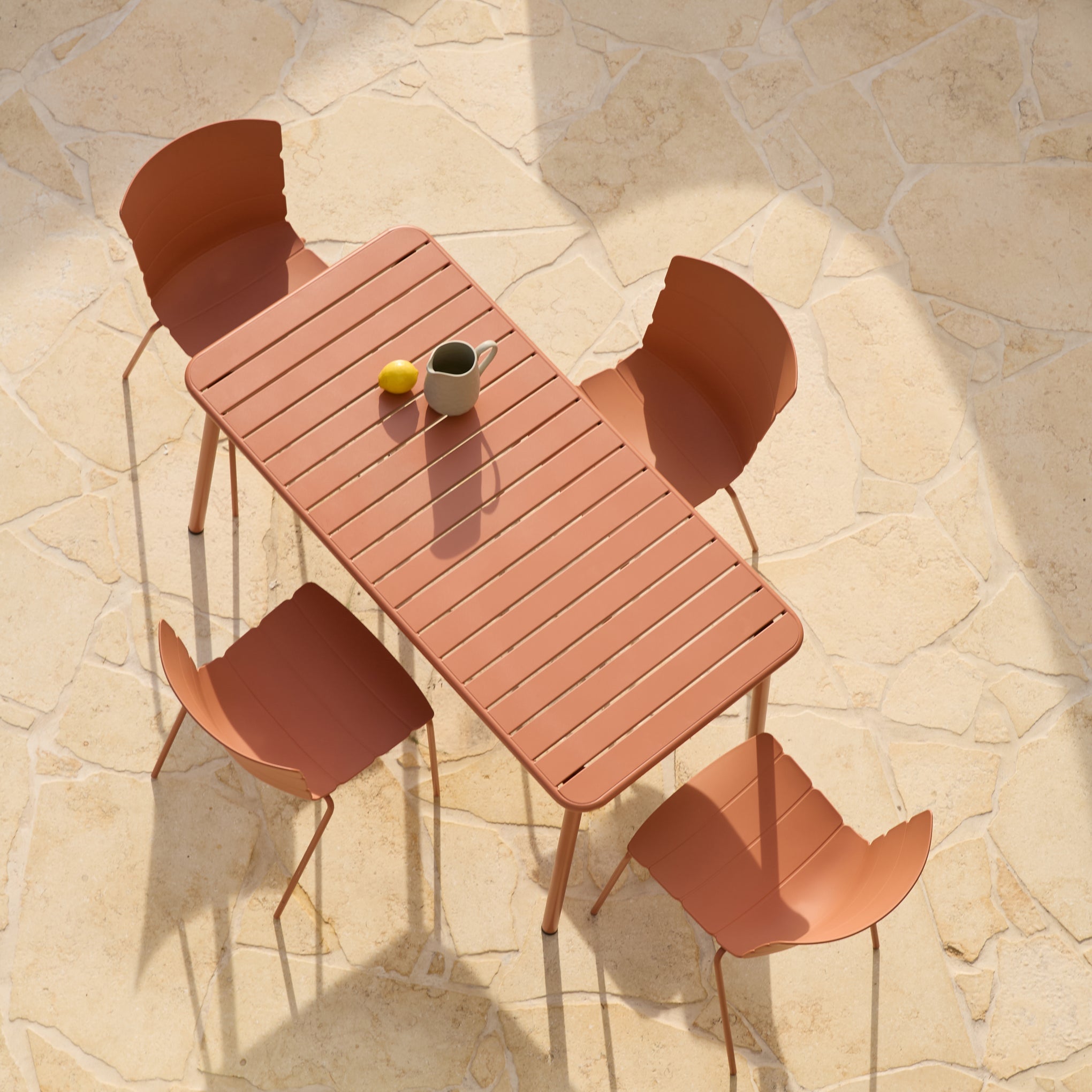 Ravello Outdoor Four Seater Dining Table - Clay
