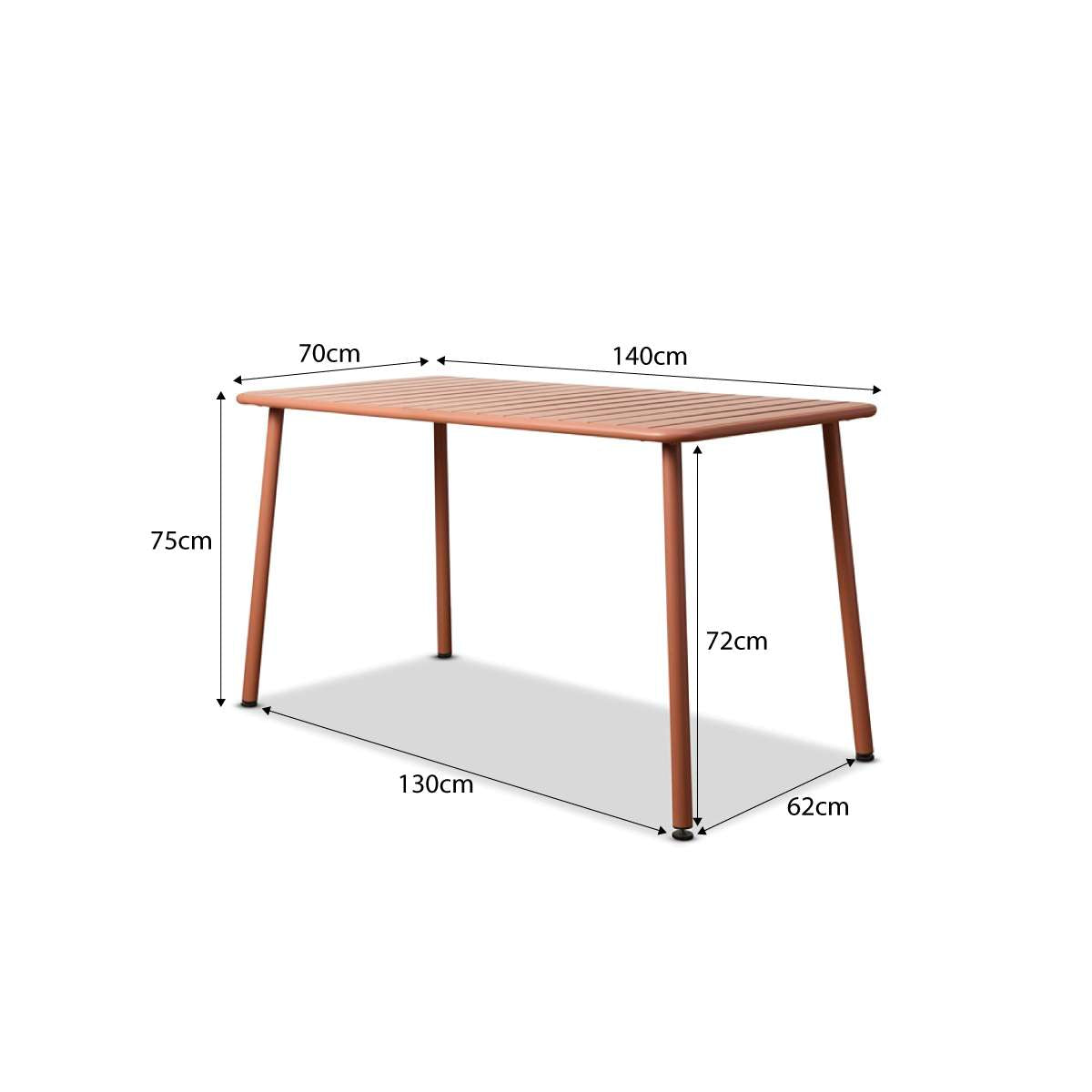 Ravello Outdoor Four Seater Dining Table - Clay