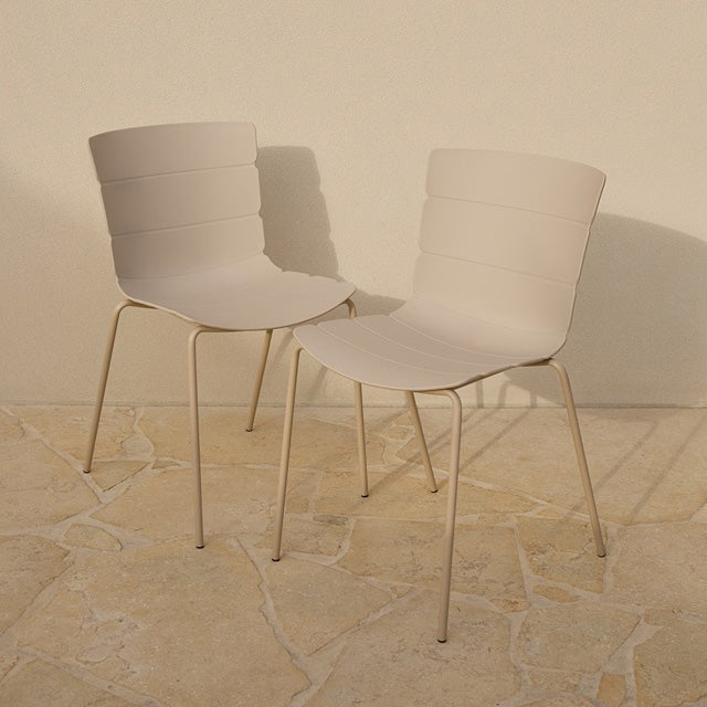 Ravello Outdoor Dining Chair - Set of Two - Beige