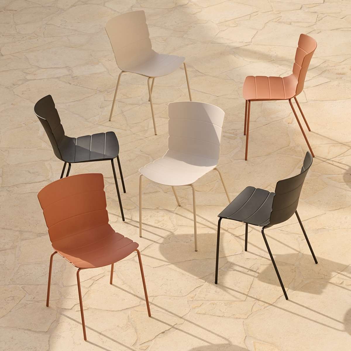 Ravello Outdoor Dining Chair - Set of Two - Clay