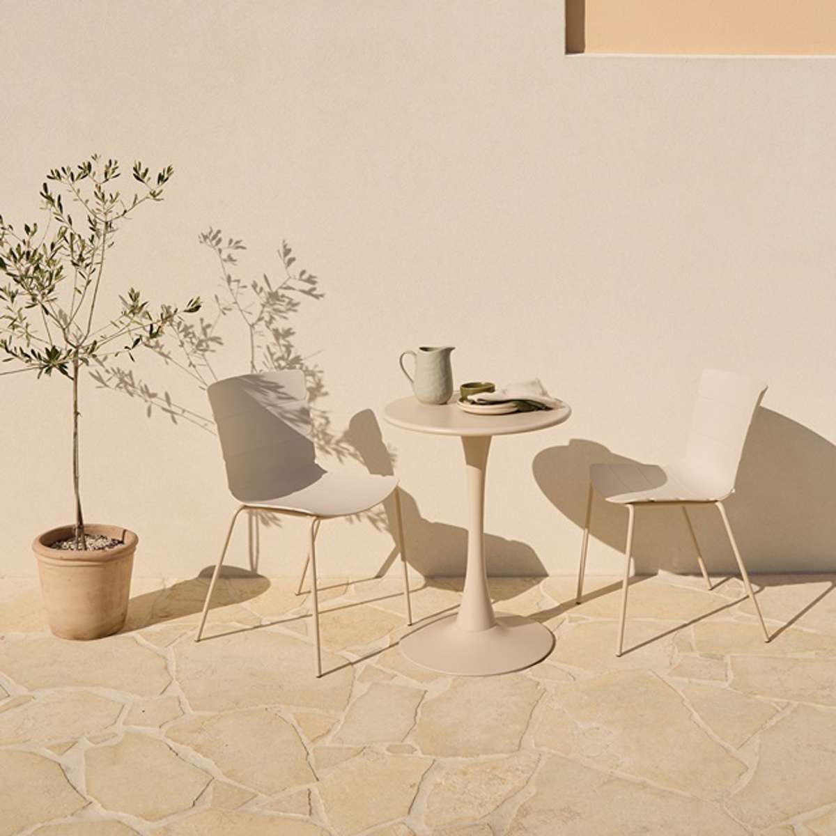 Ravello Outdoor Bistro Three Piece Dining Set Beige