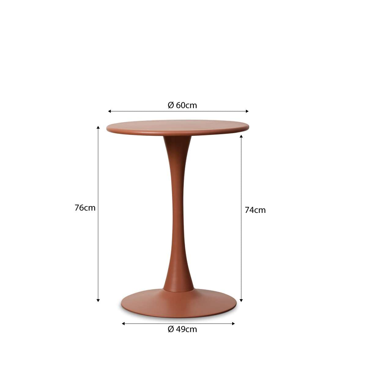 Ravello Outdoor Bistro Round Table - Clay