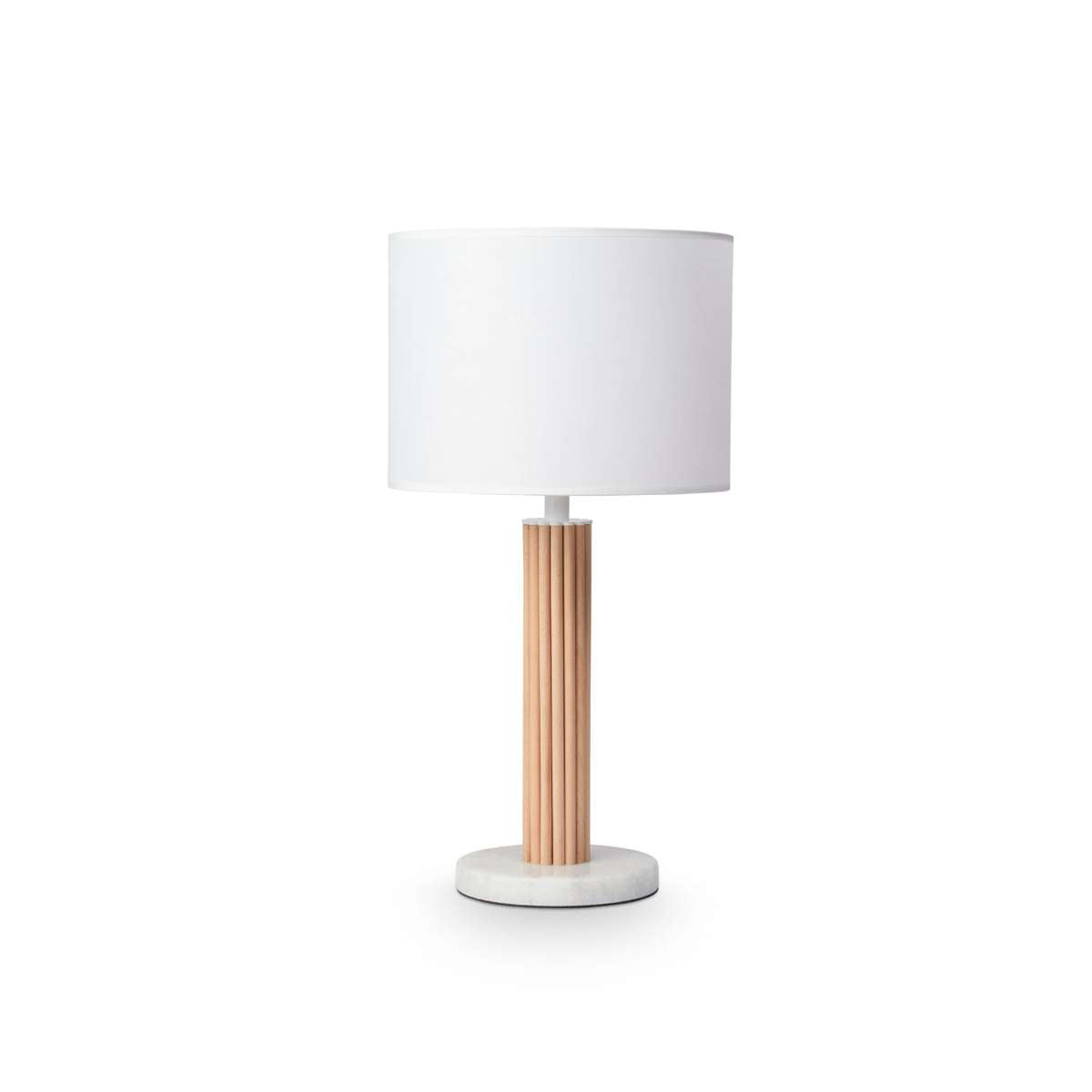Eve White Marble Base Table Lamp