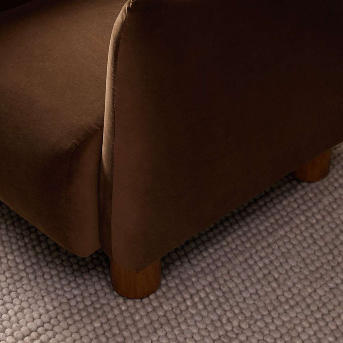 Monte Velvet Occasional Chair - Chocolate