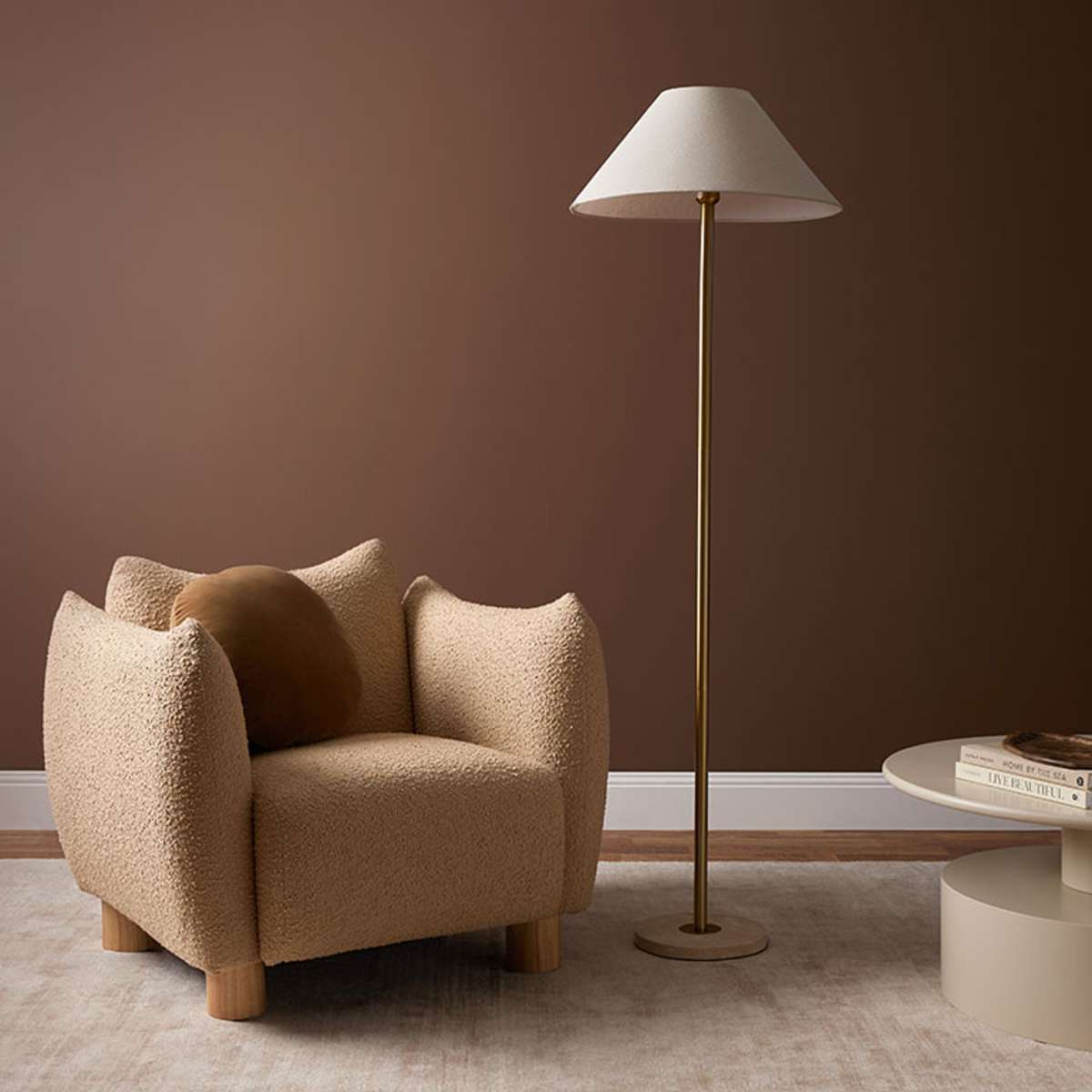 Monte Boucle Occasional Chair - Camel