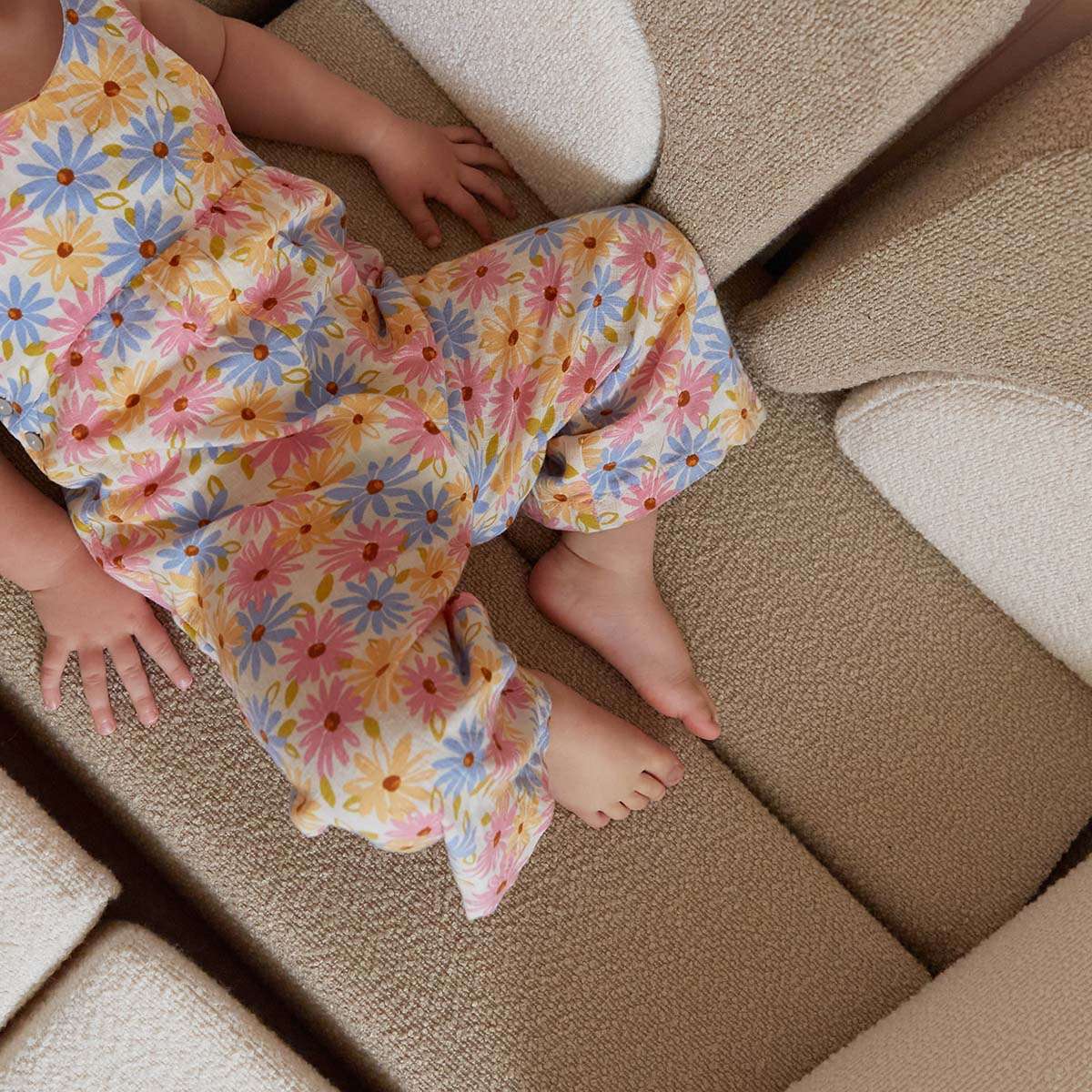 Modular Play Sofa - Cream/Beige Boucle