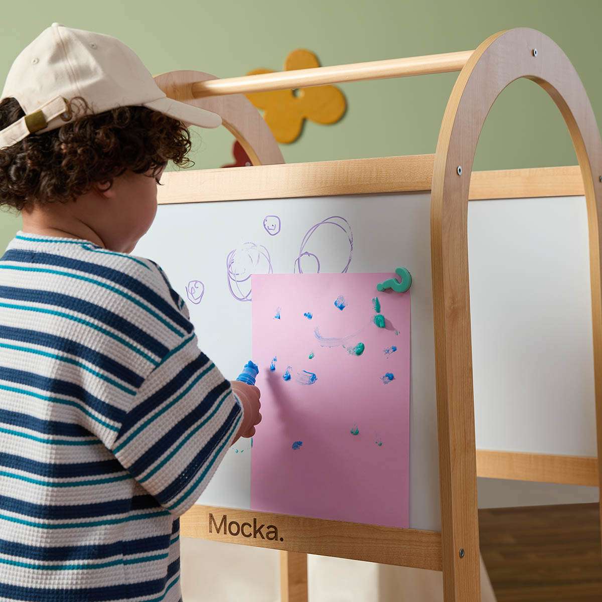 3 In 1 Black And White Board