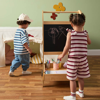3 In 1 Black And White Board
