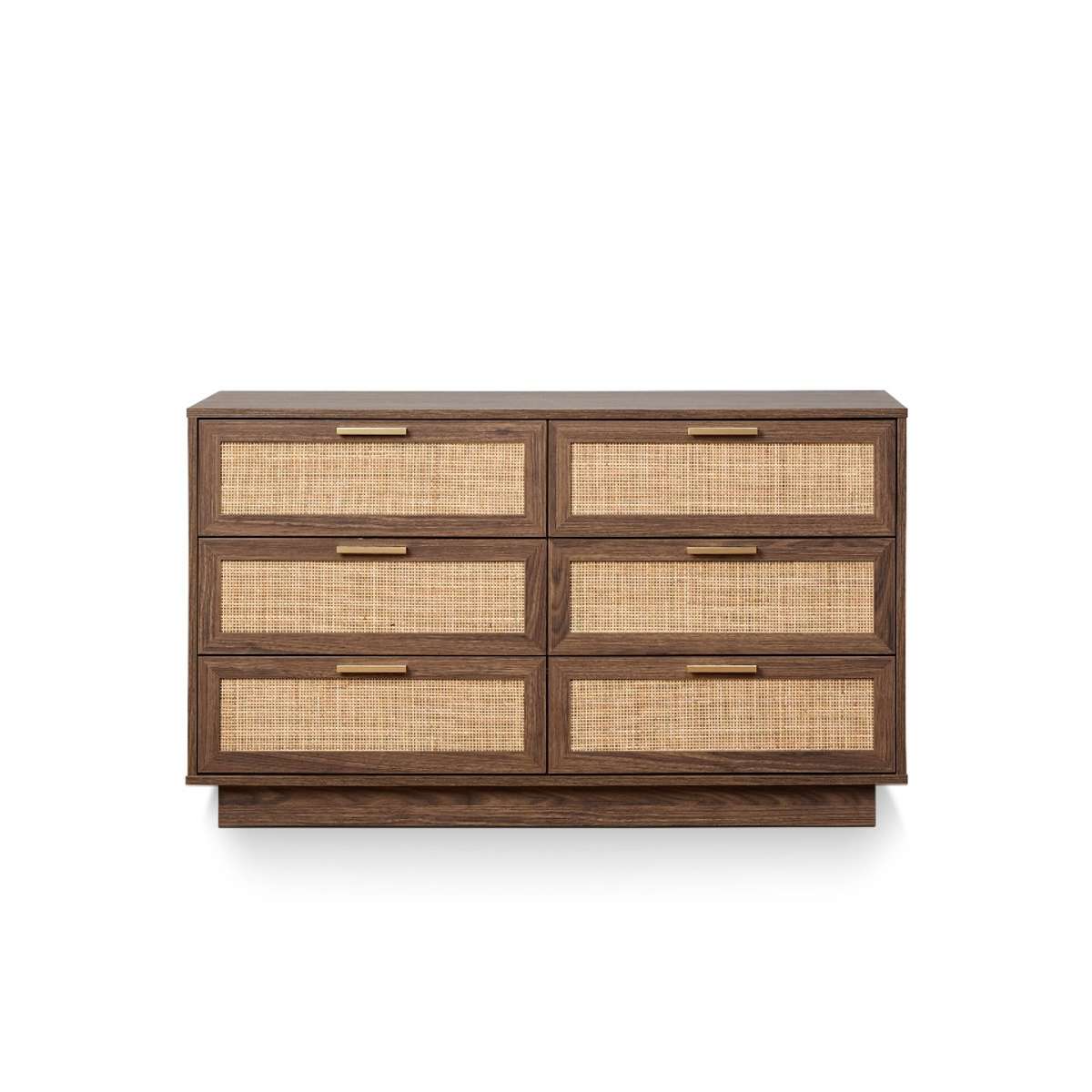 Noosa Rattan Six Drawer - Walnut
