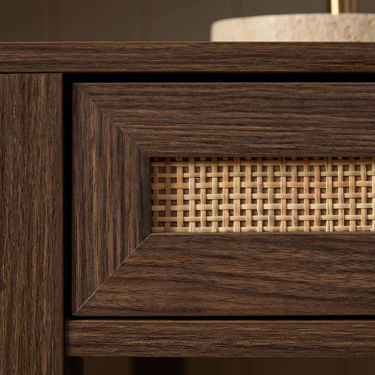 Noosa Rattan Desk - Walnut
