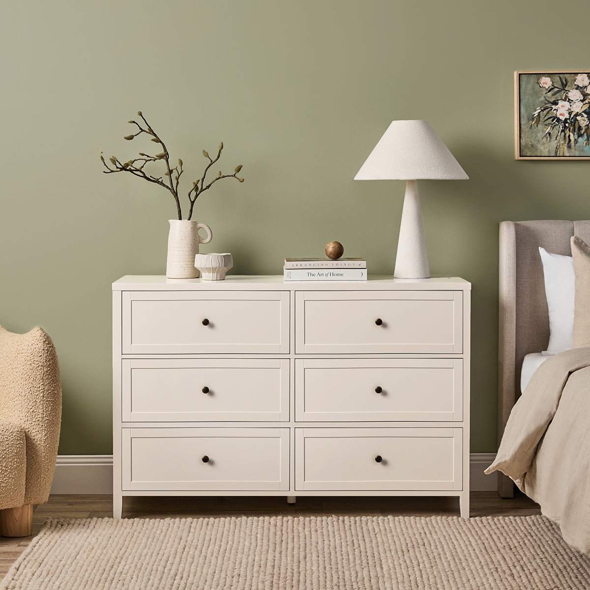 Cove Six Drawer - Beige | Mocka