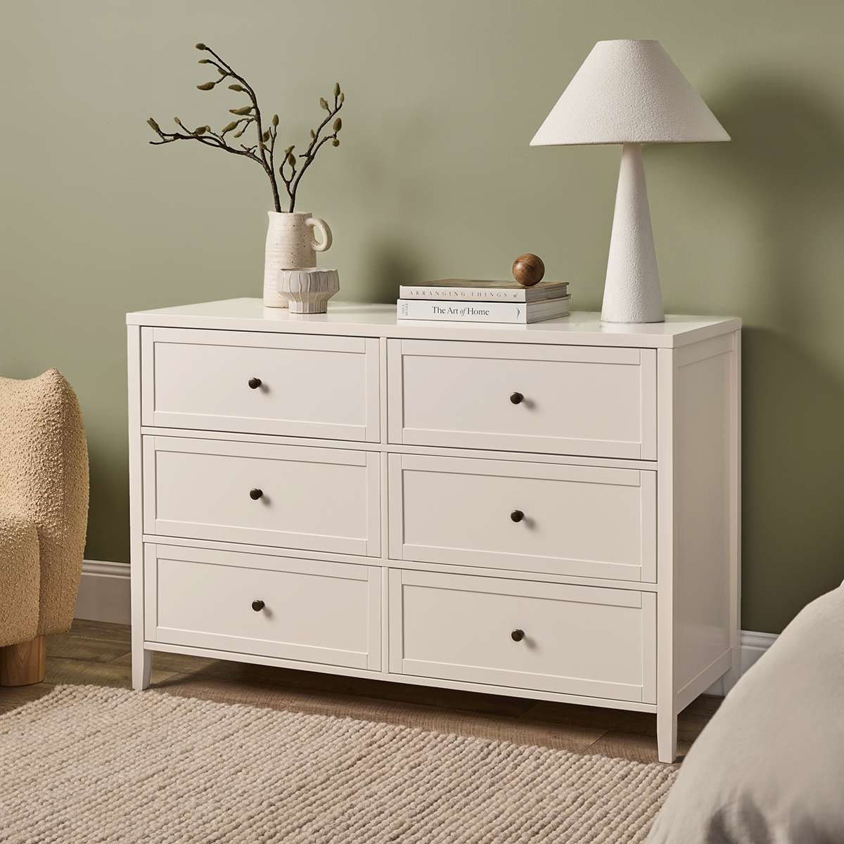 Cove Six Drawer - Beige | Mocka