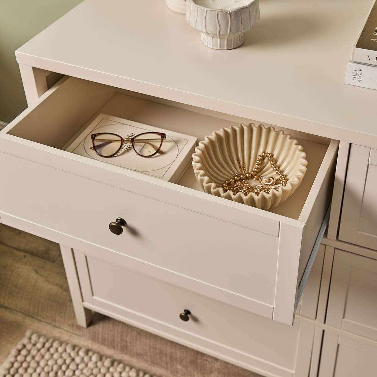 Cove Six Drawer - Beige