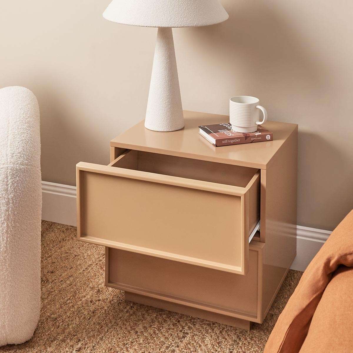 Osaka Bedside Table - Camel