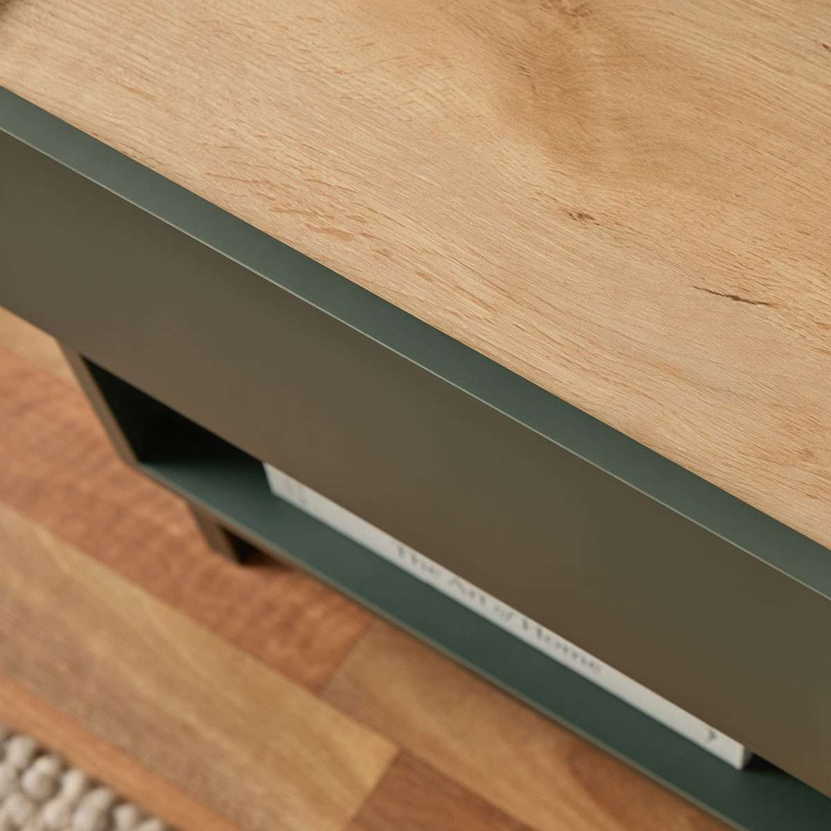 Murphy Bedside Table - Green/Natural | Mocka