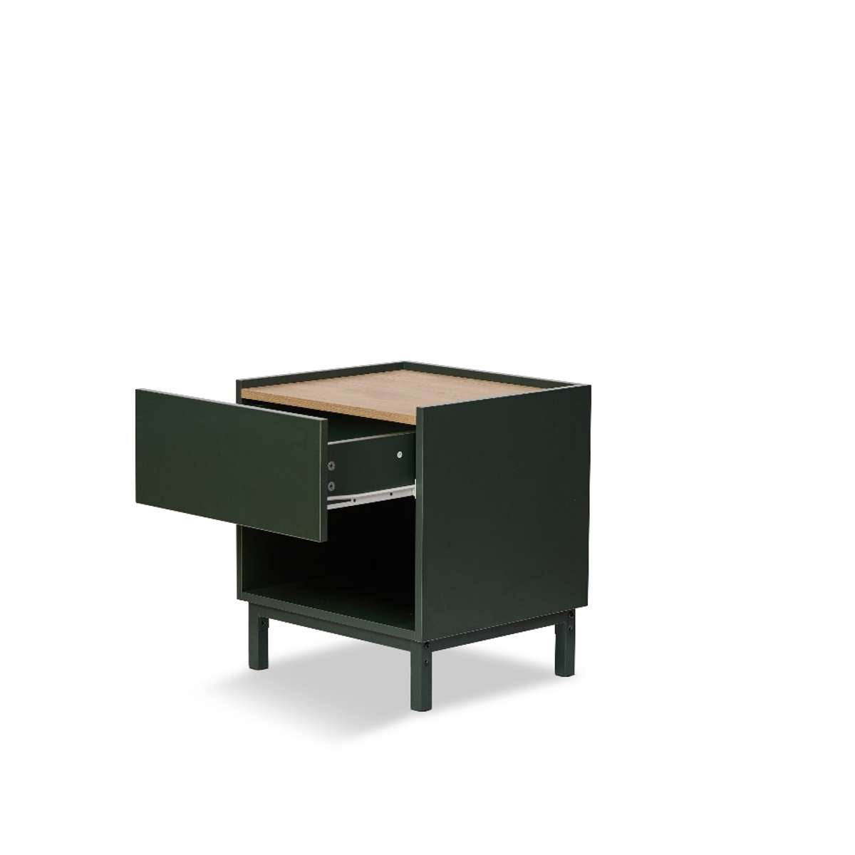 Murphy Bedside Table - Green/Natural | Mocka