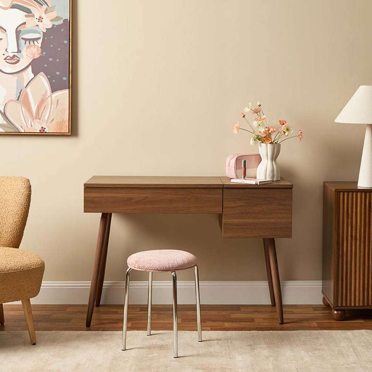 Leia Make-Up Table - Walnut