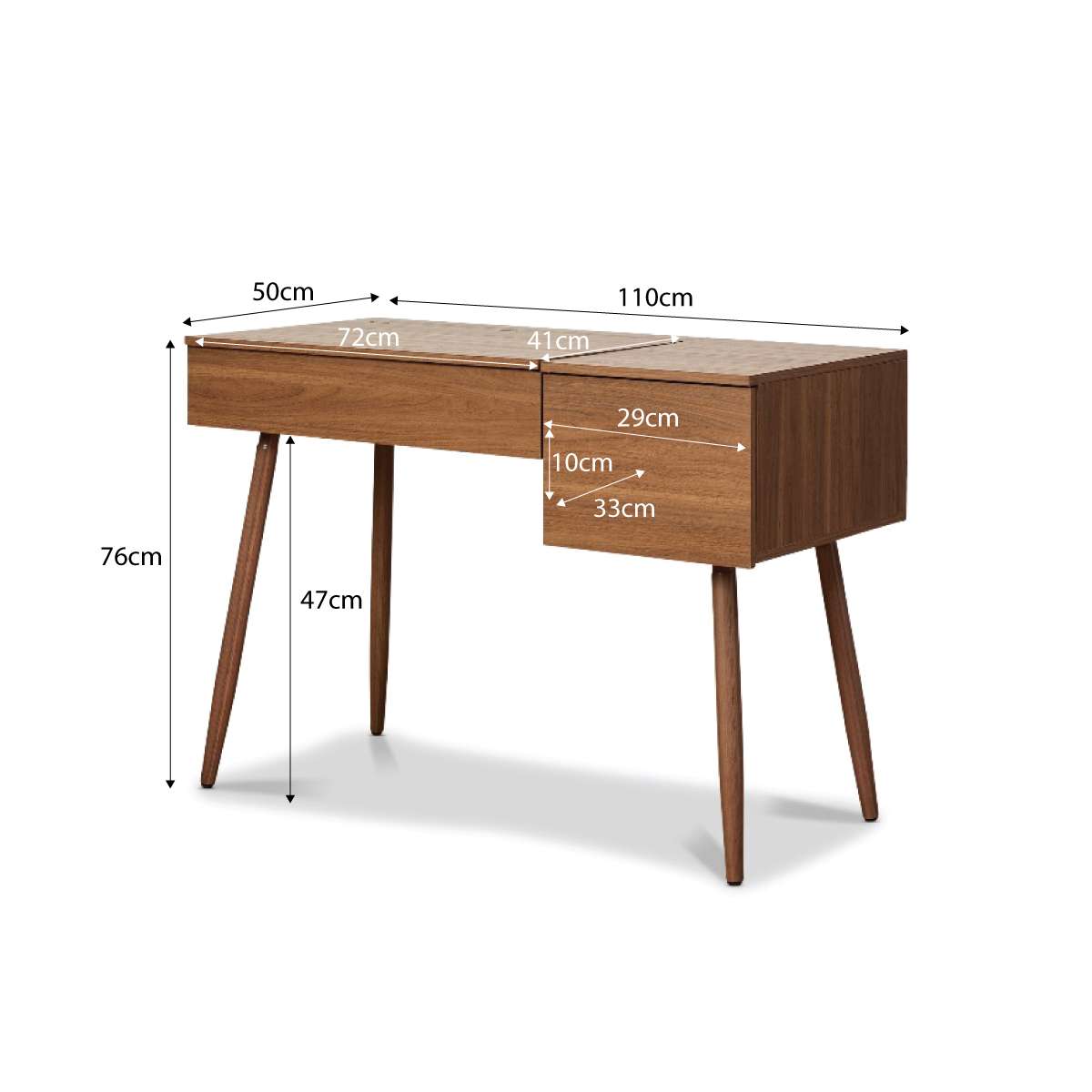 Leia Make-Up Table - Walnut