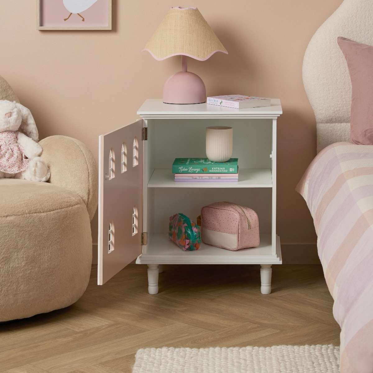 Dollhouse Bedside Table - Pink