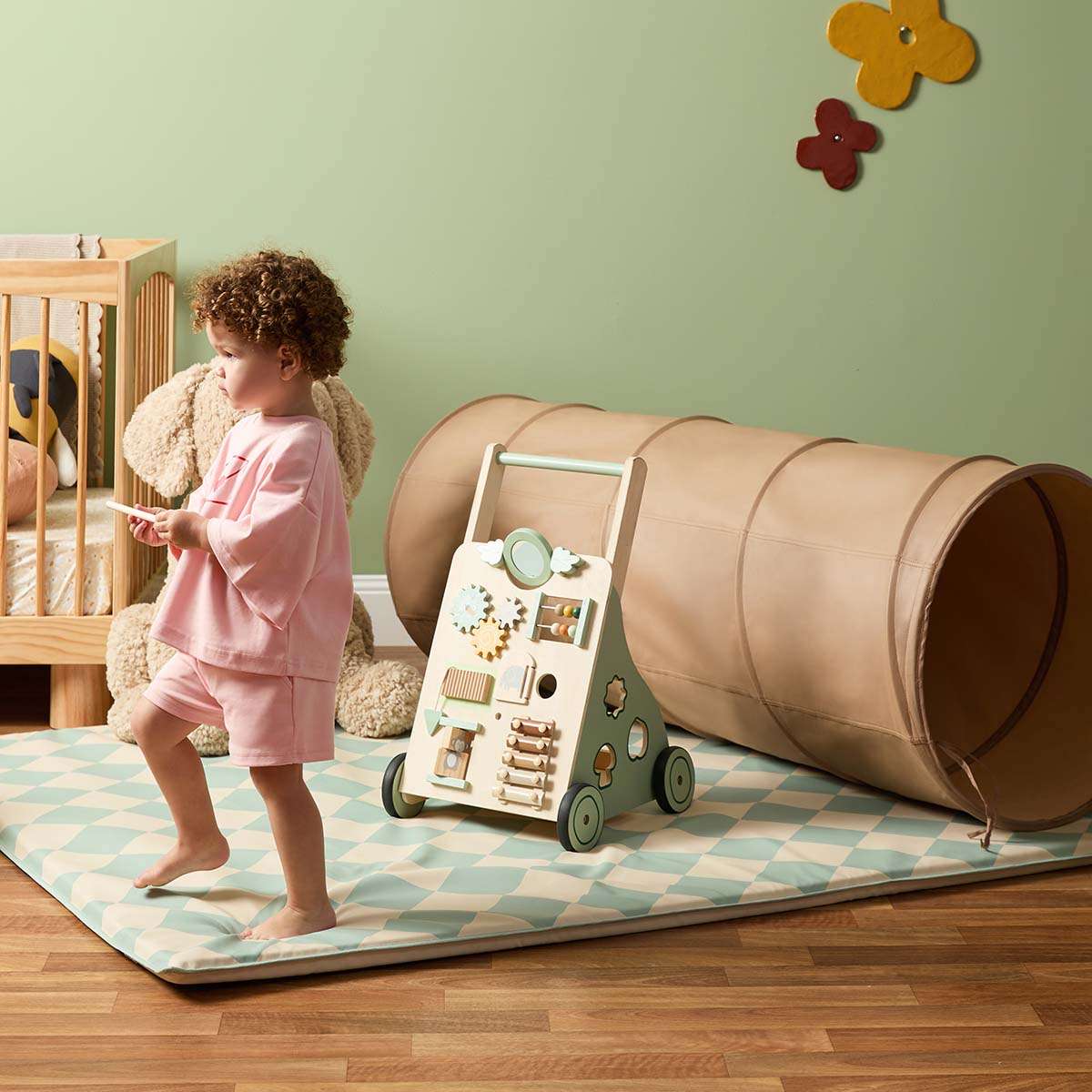 Padded Play Mat Reversible - Cream