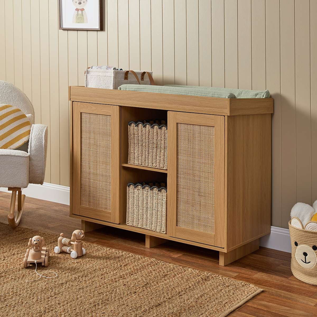 Elliot Change Table with Removable Top - Natural
