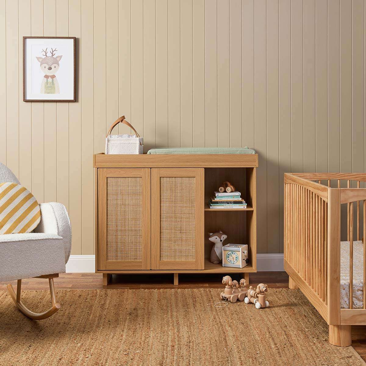 Elliot Change Table with Removable Top - Natural