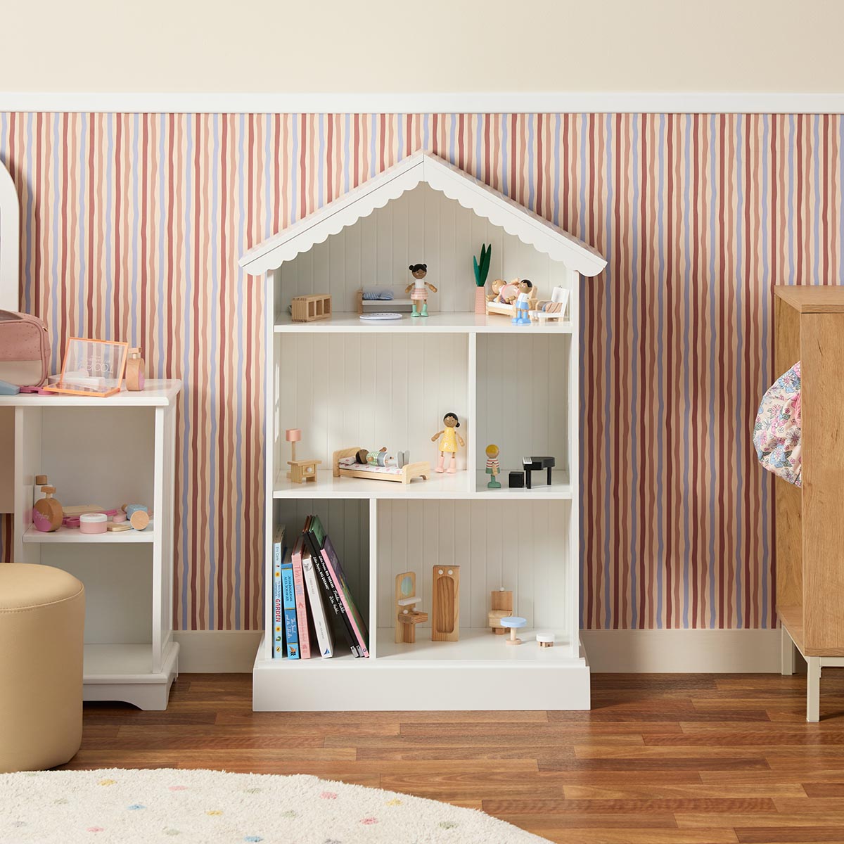 Scalloped Dollhouse Bookshelf