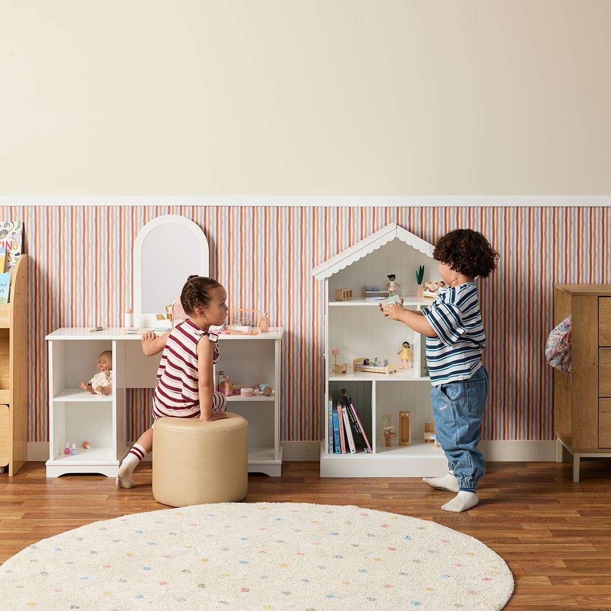 Scalloped Dollhouse Bookshelf