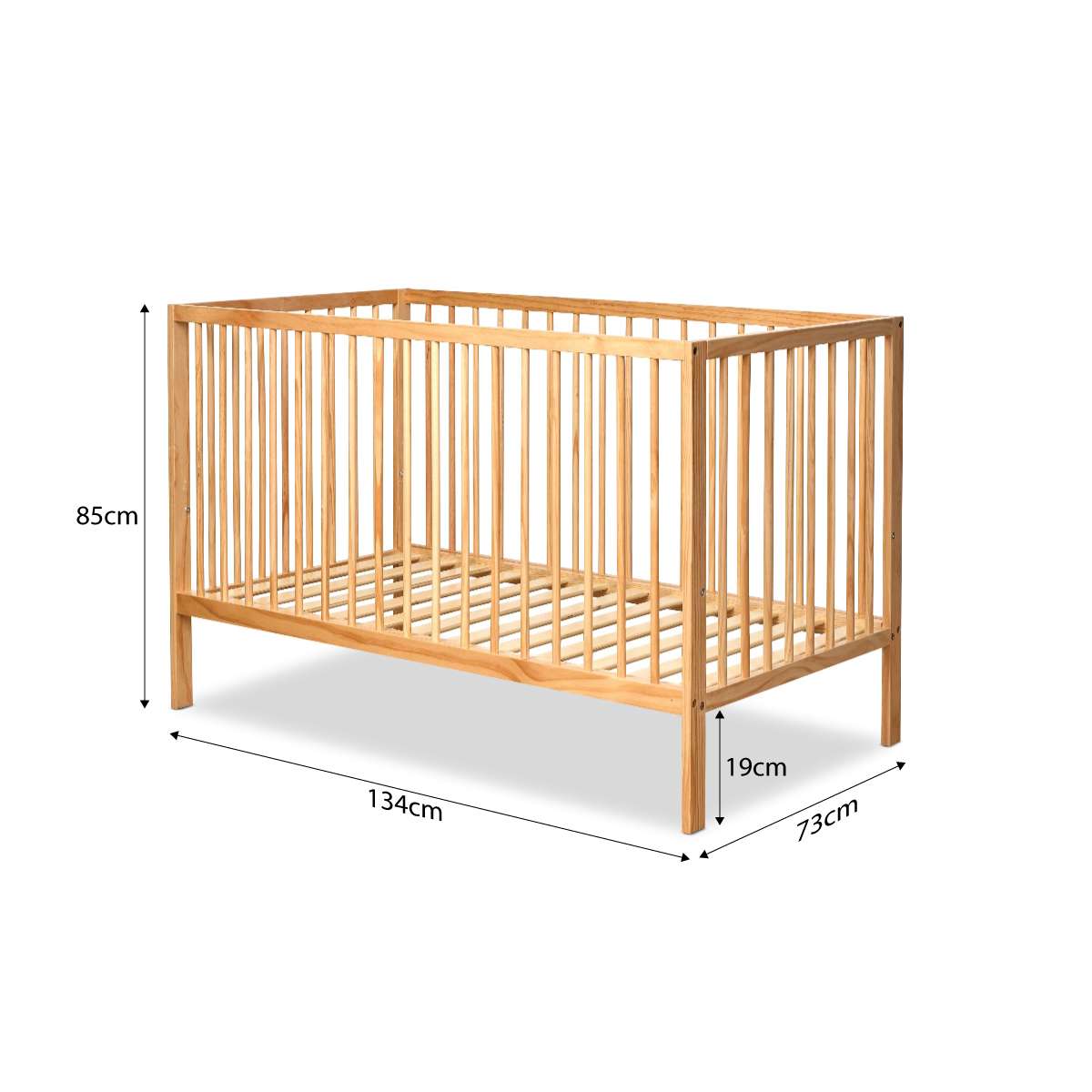 Mocka Dream Cot Natural + Mattress Bundle