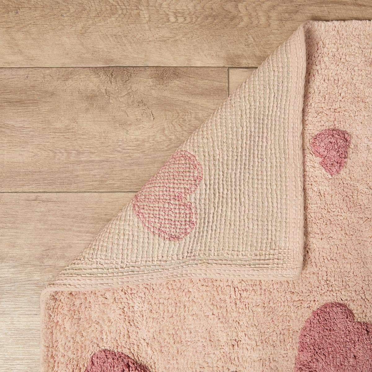 Addy Rectangle Heart Rug - Pink | Mocka