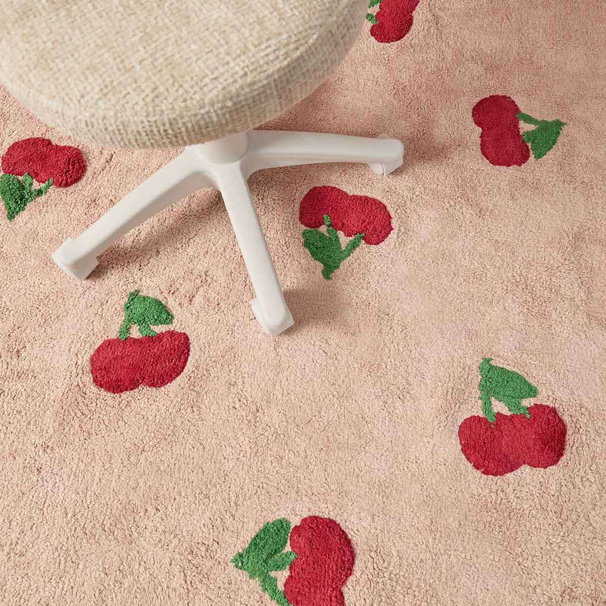 Addy Rectangle Cherry Rug - Pink