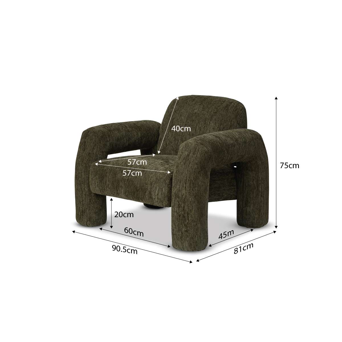 Felix Occasional Chair - Dark Green | Mocka