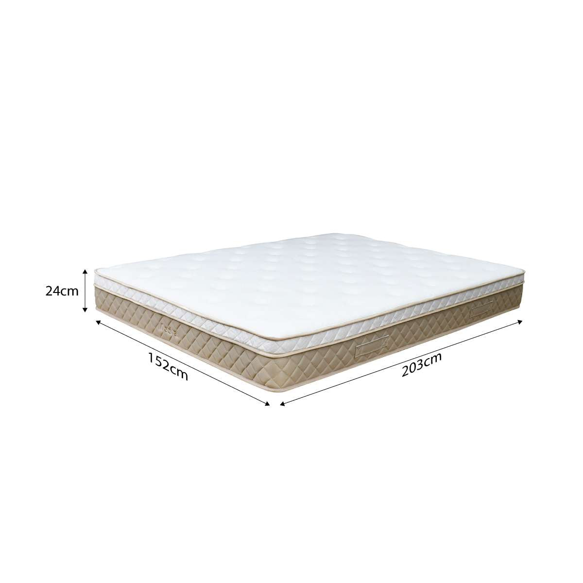 Noosa Rattan Queen Bed Base and Bamboo Queen Mattress Bundle