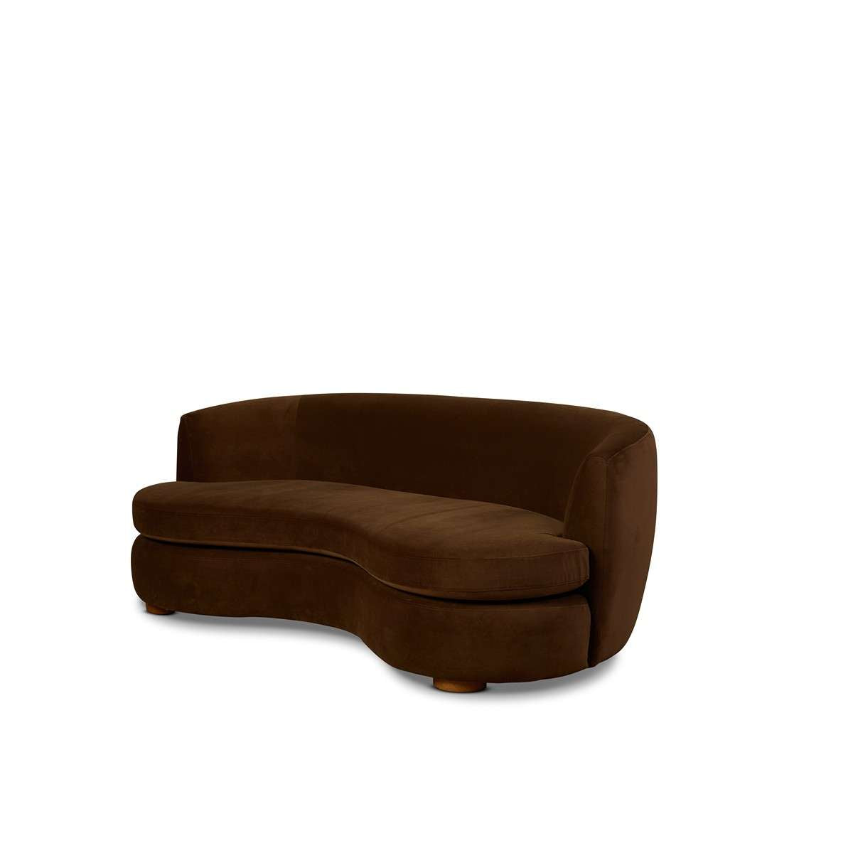 Lyle Pebble 2.5 Seater Sofa - Chocolate Velvet