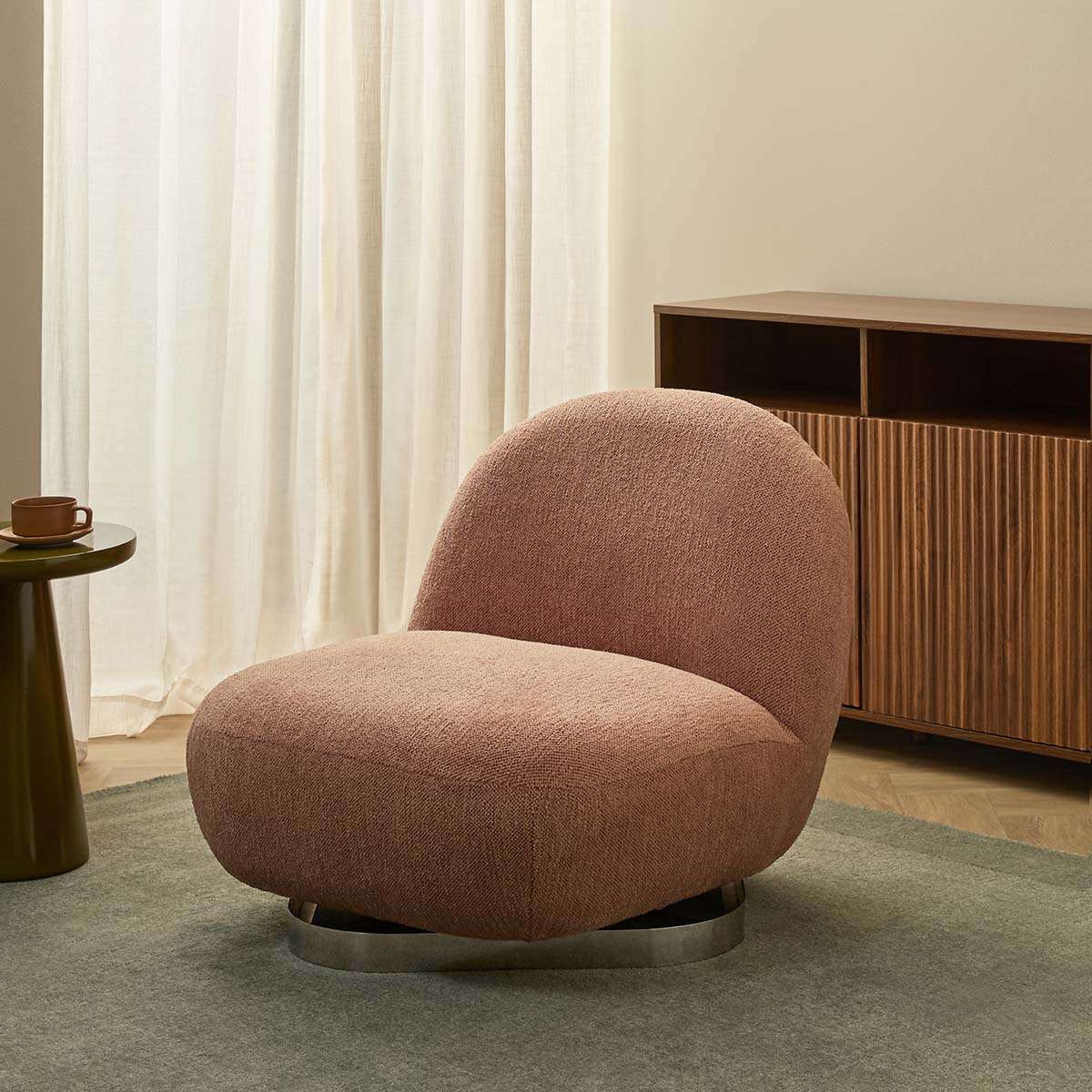 Farrow Swivel Occasional Chair - Clay