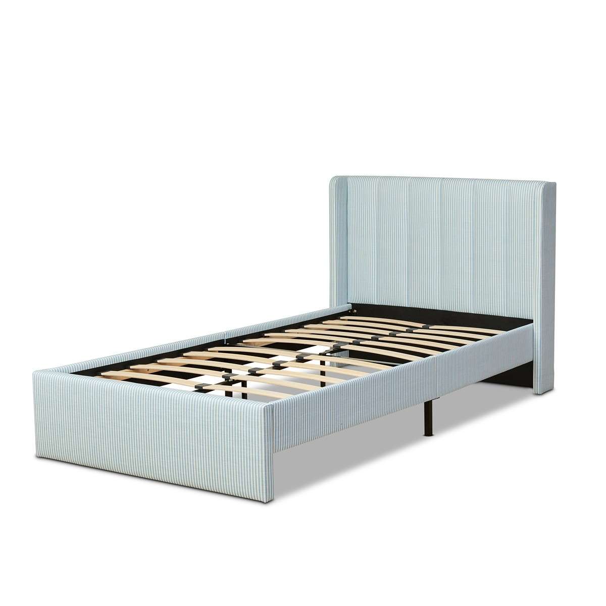 Quinn King Single Bed - Blue Stripe