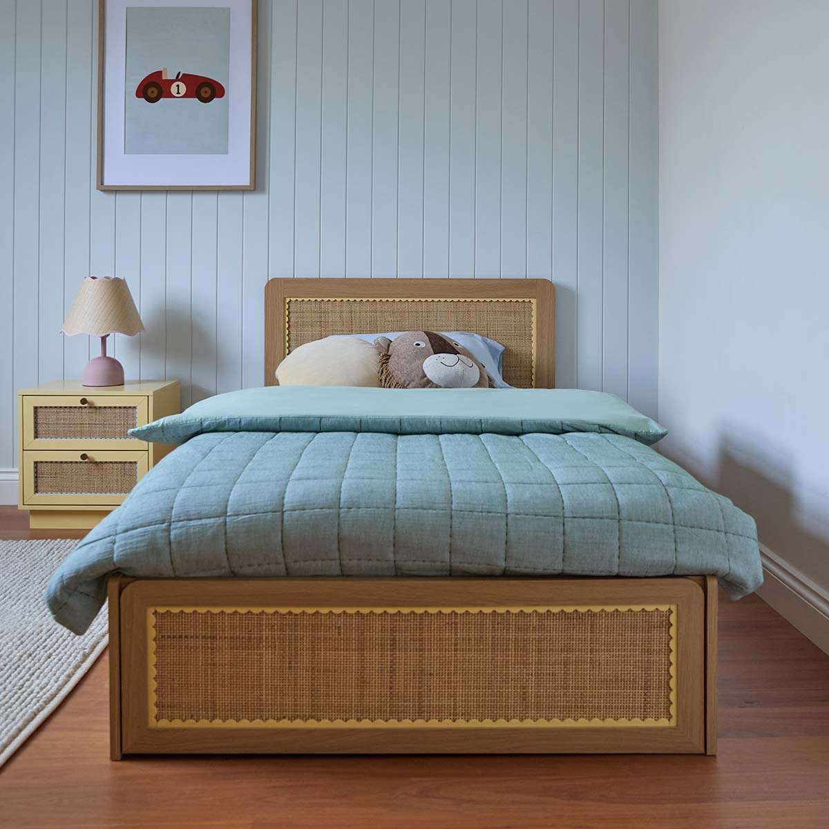 Bonnie Storage King Single Bed - Natural