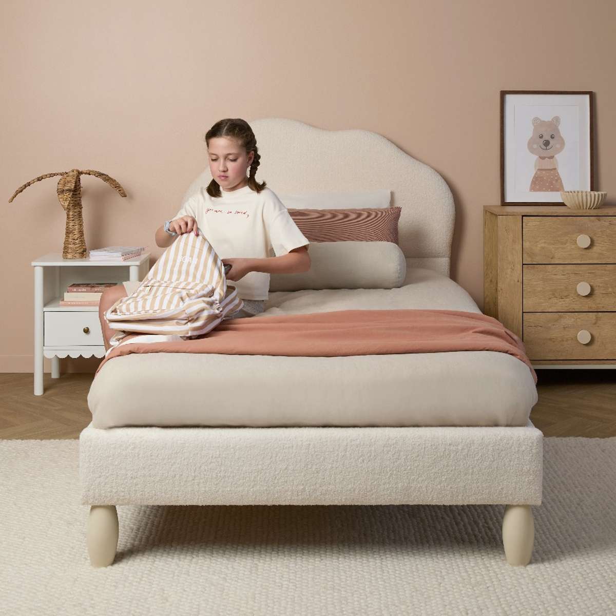 Cosy Cloud King Single Bed - Ivory