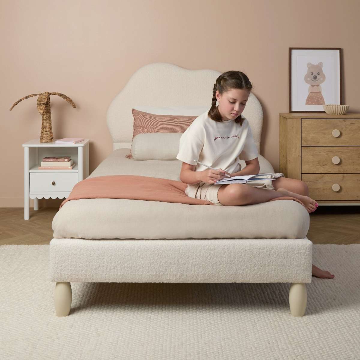 Cosy Cloud King Single Bed - Ivory